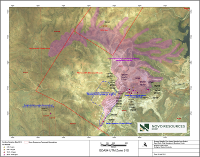 Novo Resources Corp. , Thursday, July 24, 2014, Press release picture