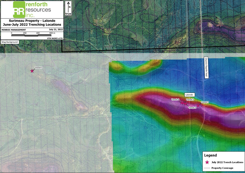 Lalonde June-July 2022 Trenching Locations